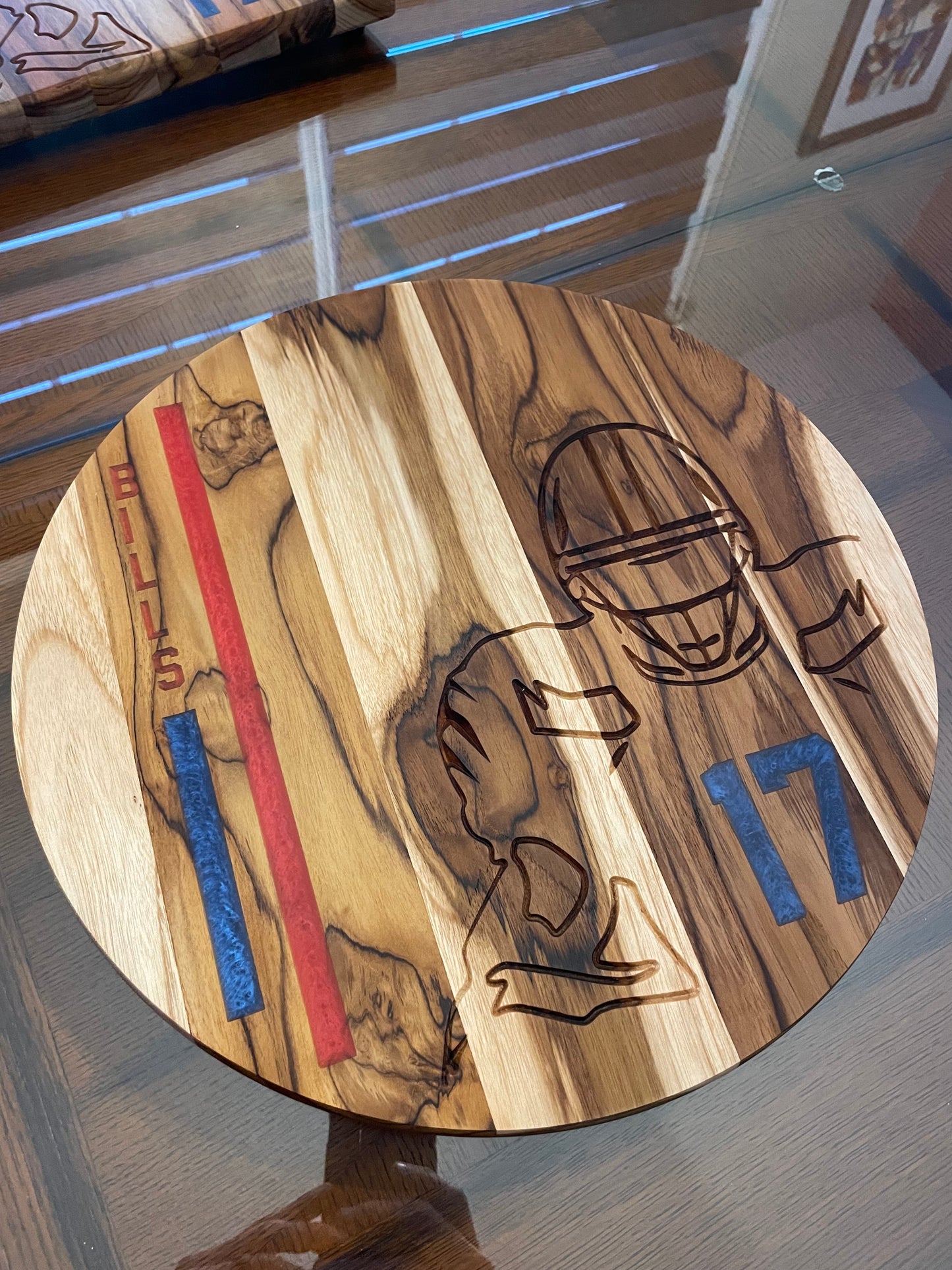 Epoxy Accent Serving Tray - Football