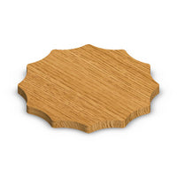 Wooden Lazy Susan - Oak 3/4" thick Scalloped Design