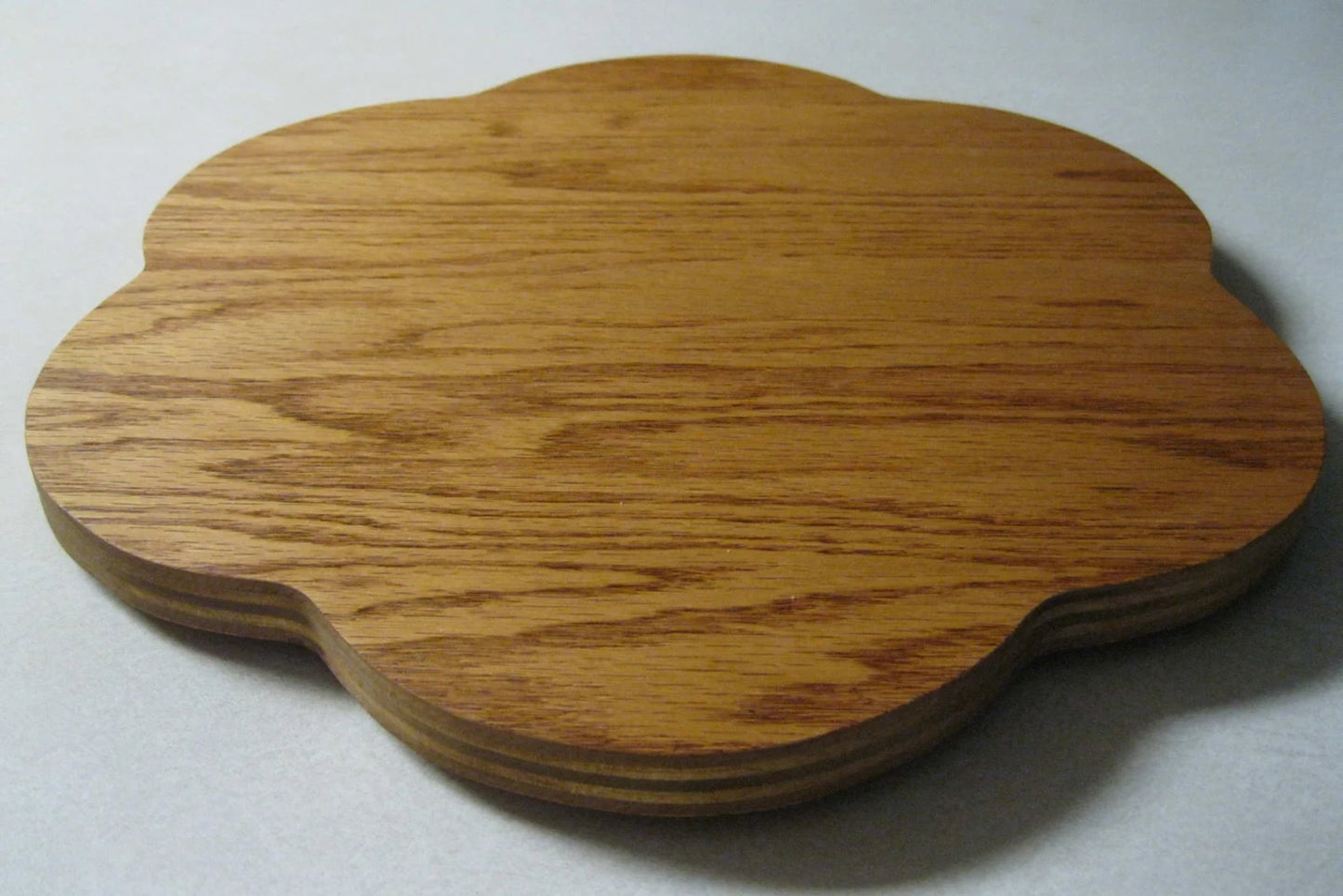 Wooden Lazy Susan - Oak Faced Flower