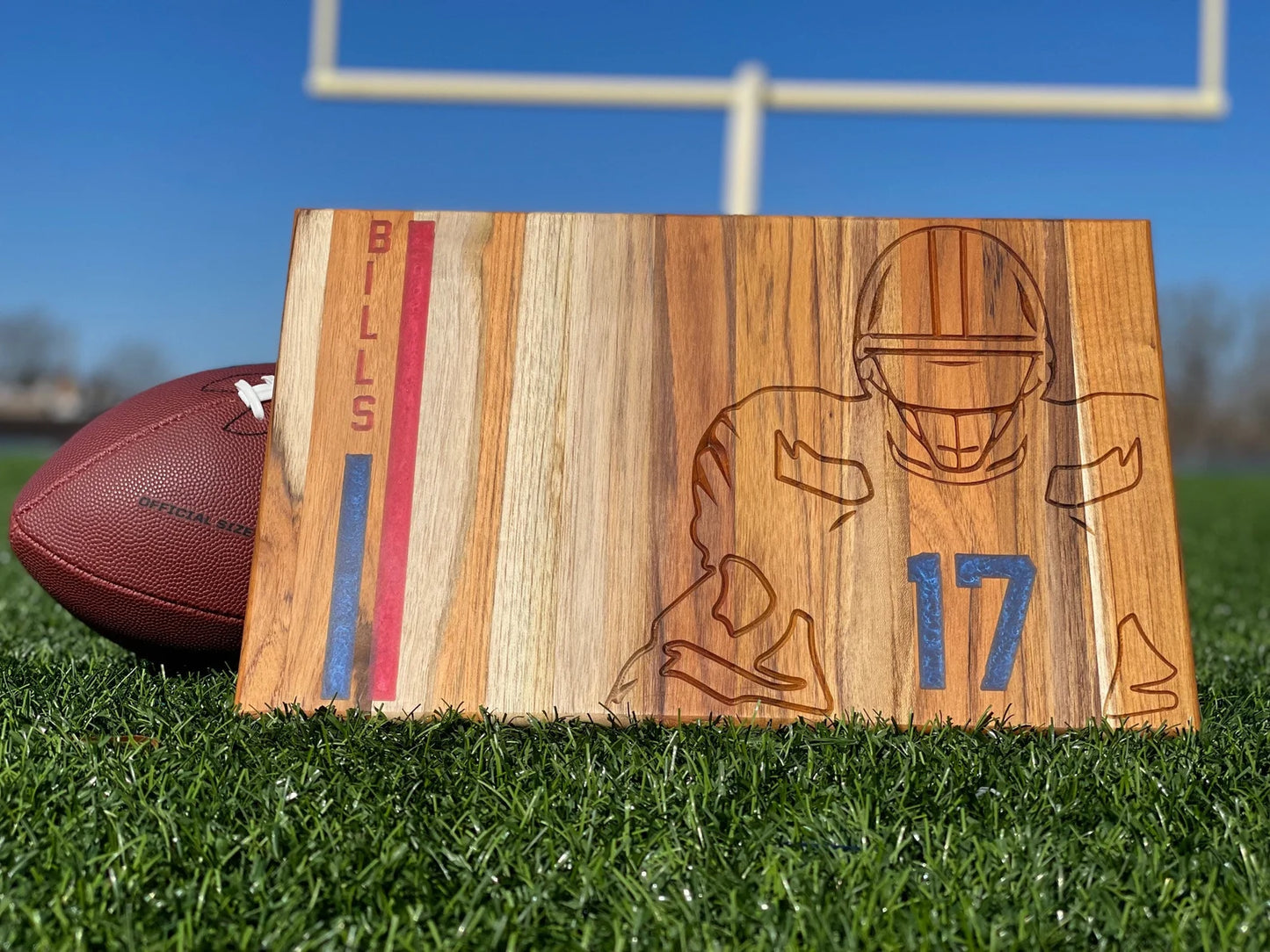 Epoxy Accent Serving Tray - Football